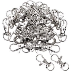 Unique Bargains 50Pcs Lobster Trigger Swivel Clasp Hooks Clip Buckle Key Ring Keychain