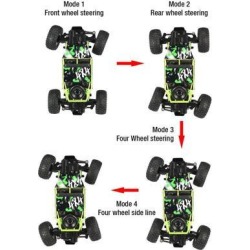 YY300 2.4GHz 1/18 Scale 20km/h Double Motors 4WD Bigfoot Rock Crawler Climbing RC Car Off-Road Vehicle Toy