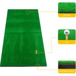 Golf Double Hole Strike Pad 5ft*3ft Green