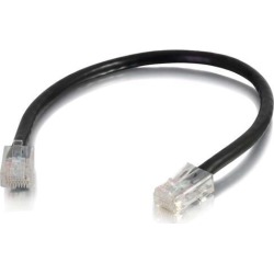 C2G 00943 C2G 6in Cat5e Non-Booted Unshielded (UTP) Network Patch Cable - Black - Category 5e for Network Device - RJ-45 Male - RJ-45 Male - 6in.