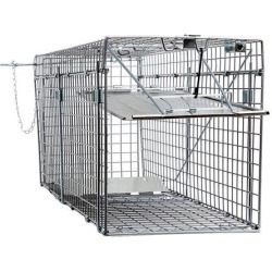 Large One Door Collapsible Catch Release Heavy Duty Humane Cage Live Animal Trap for Gophers, Racoons, Possums, Groundhogs, Beavers, and Other.
