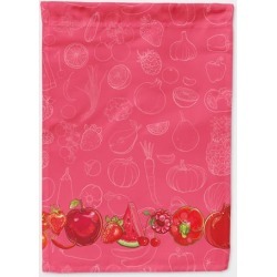 Fruits and Vegetables in Red Flag Garden Size BB5133GF
