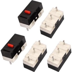 5Pcs 12.6x5.8x6.2mm Panel PCB Momentary Push Button Switch 3 P For Gaming Mouse