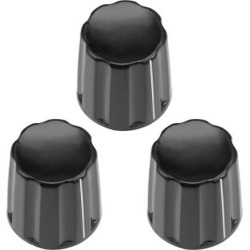 3 Pcs 18x18mm Plastic Potentiometer Volume Control Rotary Knob K16-1 Black