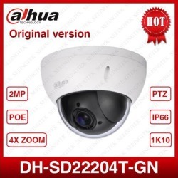 Dahua Original SD22204T-GN Network IP Camera Full HD 2MP 4x Zoom PTZ CCTV Mini Dome Camera 2.7-11mm WDR PoE Built-in Mirco SD slot English Version