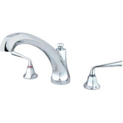 Two Handle Roman Tub Filler in Chrome by Kingston Brass
