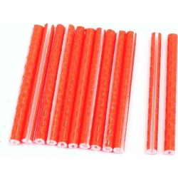 Bicycle Wheel Rim Spoke Reflective Tube Warning Strip 75mm 12 Pcs Red