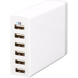 Anker 60W 6-Port Family-Sized Desktop USB Charger with PowerIQ Technology for iPhone, iPad, Samsung, Nexus, HTC, Nokia, Motorola and More (White)
