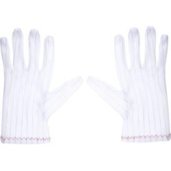 Anti Static Gloves Full Finger Labor Non-slip Glove for Electronics 200x90mm White 3 Pairs