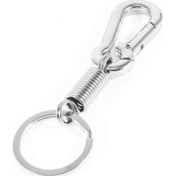 Unique Bargains 32mm x 27mm Split Ring Spring Loaded Clasp Keyring Key Chain