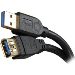 Rosewill RCAB-11030 USB3.0 A Male to A Female Extension Cable, Gold Plated, Black