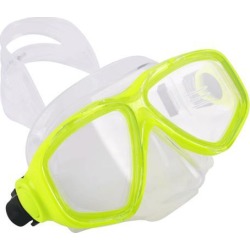 Anti-Fog Tempered Glass Mask Equipment For Scuba Diving, Snorkeling Yellow