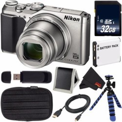 Nikon COOLPIX A900 Digital Camera (Silver) 26505 International Model + EN-EL12 Replacement Lithium Ion Battery + 32GB SDHC Class 10 Memory Card +