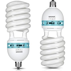 Neewer 2 Pack 85W 5500K Tri-phosphor Spiral CFL Daylight Balanced Light Bulb