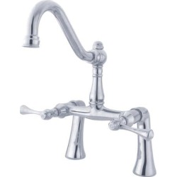 Kingston Brass KS3231BL Deck Mount Clawfoot Tub Filler