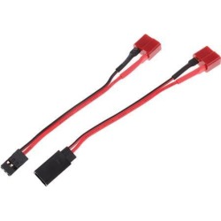 2x T Plug to FUTABA JR Connector Adapter Male/Female Cable Lead for RC Parts