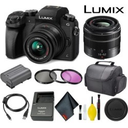 Panasonic Lumix DMC-G7 Mirrorless Micro Four Thirds Digital Camera with 14-42mm Lens Standard Bundle