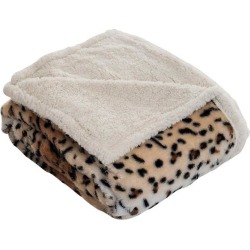 Lavish Home Throw Blanket, Fleece/Sherpa, Tiger
