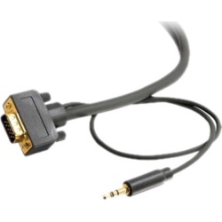 C2G 28252 Flexima VGA + 3.5mm Audio Video Cable M/M, In-Wall CL3-Rated, Black (25 Feet, 7.62 Meters)