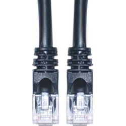 CableWholesale Cat6 Ethernet Patch Cable Snagless Molded Boot 10 foot - Black
