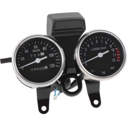 DC 12V Odometer Tachometer Speedometer Gauge Cluster 0-120km/h for Motorcycle GN