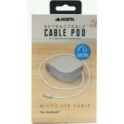 North Retractable Cable Pod Micro USB Cable for Android