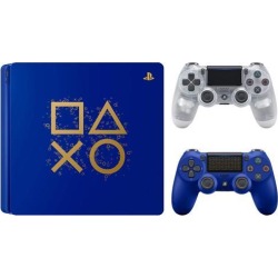 PlayStation 4 Days of Play Limited Edition 1TB Console with Extra Crystal Clear Dualshock 4 Wireless Controller
