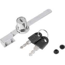 Home Shop 4.7' Long Metal Sliding Glass Cabinet Door Lock + 2 Keys
