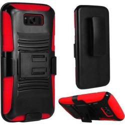 Galaxy S8 Plus Case, Heavy Duty Dual Layer Rugged Armor Holster Defender Full Body Protective Hybrid Case Cover with Side Kickstand and Belt Clip for