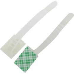 Unique Bargains Unique Bargains Self-adhesive Base White Plastic Regulable Clip Cable Holder x 100