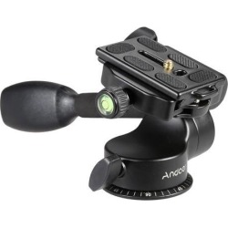 Video Tripod Ball Head 3-way Fluid Head Rocker Arm with Quick Release Plate for DSLR Camera Tripod Monopod