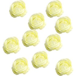 buy  10 Pieces Artificial Rose Flower Head DIY Wedding Decorations light green cheap online