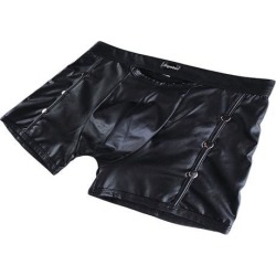 Men's Sexy Underwear Solid Common Bronzing Slim Night Pants XXL Black