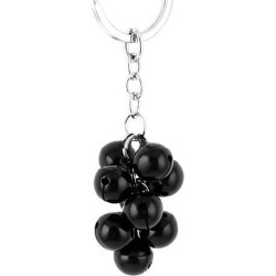 Black Metal Bells Pendant Split Ring Keyring Keychain Key Chain Purse Ornament