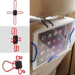 Portable Car Bike Cell Mobile Phone Holder Hanging Mount Tablet Stand Flexible - Red