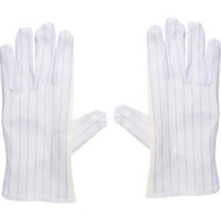 Anti Static Gloves Full Finger Labor Non-slip Glove for Electronics 230x90mm Light Yellow 3 Pairs