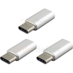 3X Micro USB Female to USB-C Type-C Male OTG Adapter for Android Cell Phone