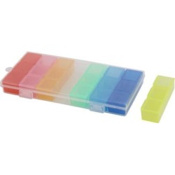 Plastic Seven Days 21 Slots Rainbow Pill Box Medicine Storage Drug Case Colorful