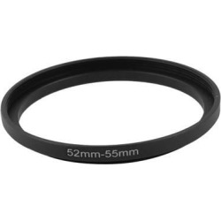 Unique Bargains 52mm-55mm Lens Filter Step Down Ring Adapter Black for Camera
