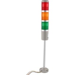 Unique Bargains TB50-3T-D DC 24V Red Green Yellow Signal Tower Lamp Industrial Stack Light