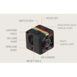 Mini Camera SQ11 HD Camcorder HD Night Vision Mini Camera 1080P Aerial Sports Mini DV Voice Video Recorder