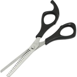 Unique Bargains 6.5' Stainless Steel Thinning Scissors Shear Barbers Salon Hairdresser Hair Cutting Black Silver Tone