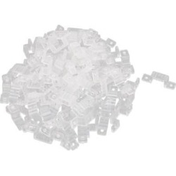15mm x 7mm Plastic LED Light Strip Fixing Mounting Bracket Clear 100pcs