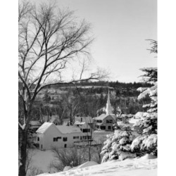 Posterazzi SAL255424048 USA New Hampshire Whitefield Village in Snow Poster Print - 18 x 24 in.