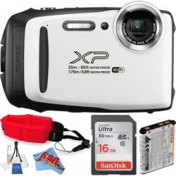 Fujifilm FinePix XP130 Digital Camera (White) Bundle