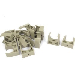 PPR Water Supply Pipe Clamps Snap in Clips Fitting Gray 32mm Dia 15 Pcs