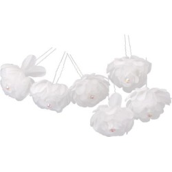 6pack Flower Crystal Hair Pins Wedding Bridal Women Hairpins Clips 04