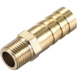 Brass Barb Hose Fitting Connector Adapter 10mm Barbed X G1/8 Male Pipe 12pcs