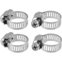 Unique Bargains 5 Pcs 9mm-16mm Range Metal Hose Clamps Gator for Worm Drive