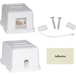 Cable Wholesale Cat 5e Single Surface Mount Box, Unshielded